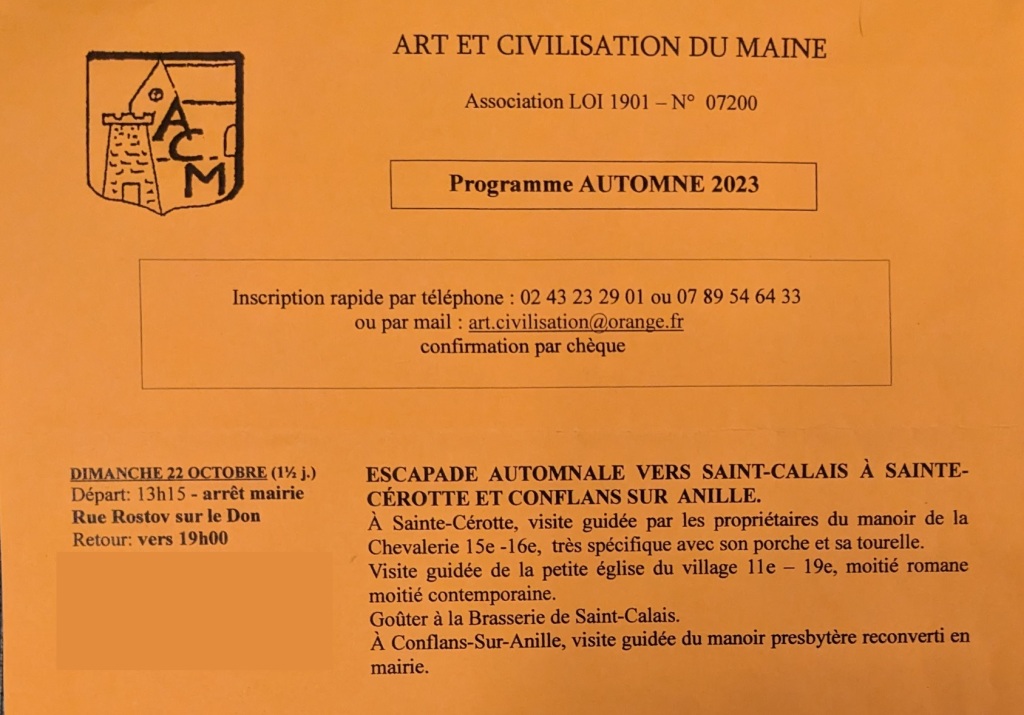 Visite de l’association « Art et civilisation du Maine »